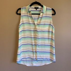 Striped button-down tank from The Limited